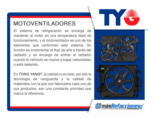 Ventilador Motor Tong Yang Armada V8 5.6l Del 2004 Al 2015 Foto 4