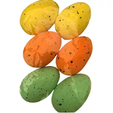 12 Ovos Isopor Decorados Páscoa - 5,5x3,5cm Cada