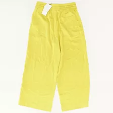 Zara Pantalon De Vestir Amarillo Liso Para Mujer Talla M