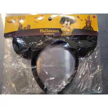 Cintillo De Tela Orejas Mickey/minnie Mouse Halloween Disney