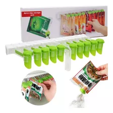 Organizador De Cocina Condimentos Especias Para 10 Bolsas Color Verde