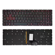 Teclado Portátil Acer Gamer Nitro 5 An515-52-52bw, Color Negro