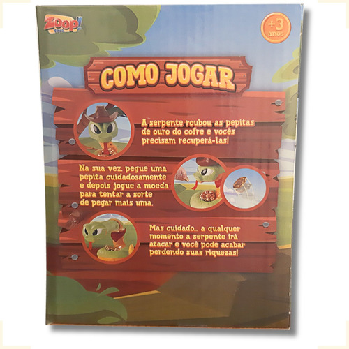 Jogo Tesouro Da Serpente Cobrinha - Pegue O Ouro - Zoop