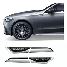 Kit Adesivo Aplique Lateral Mercedes Amg Tuning Sport Res04