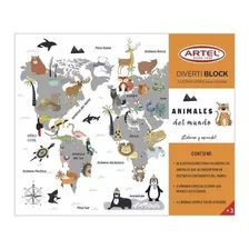 Diverti Block Artel, Para Colorear Animales Del Mundo