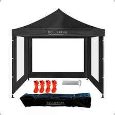 Gazebo Dellorean 3x3 + 3 Lados Pared Cortina Plegable Bolso 