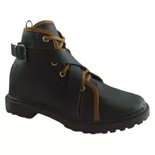 Bota Feminina Cano Baixo Coturno Moda Outuno Inverno