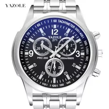 Relógio Masculino Yazole® Aço Exclusive + Caixa Brinde