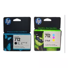 Kit 4 Cartuchos De Tinta 712 C/preto 38ml Hp T210 T250 T650