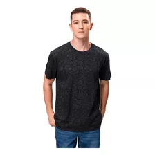 Polera Full Print Night Negro Hombre Fashion's Park