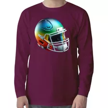 Playera Manga Larga - Casco Futbol Americano - Deportes