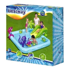 Pileta Inflable Con Tobogan Spray Pelotero Y Juegos Bestway