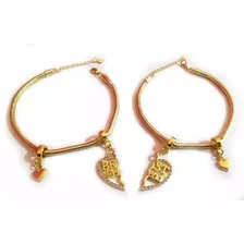 Pulseiras Amizade Best Friends Melhores Amigas Folheada - B1