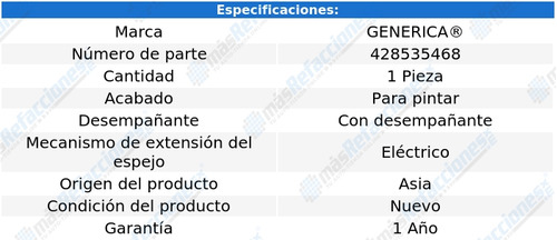 Espejo Suzuki S Cross 2013 - 2020 Electrico P/pintar Der Xry Foto 2