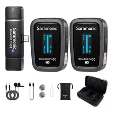 Microfone Sem Fio Duplo Saramonic Blink500 Prox B6 Para Usbc