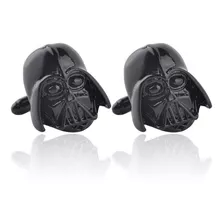 Par De Abotoaduras Star Wars Darth Vader 3d Preto Ou Cromado