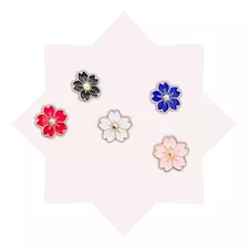 Kit Com 5 Bottons / Pin / Broches Flores 
