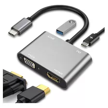 Adaptador Usb C A Hdmi Vga Para Monitor, Estacion De Acoplam