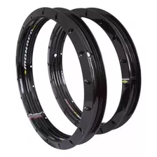 Par Aro Monaco Gs Cg Titan Pneu S/ Camara Preto Brilho Moto