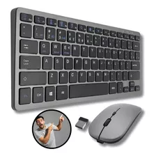 Teclado E Mouse Bluetooth Sem Fio Recarregável Usb Promoção