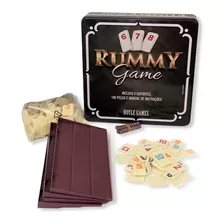 Jogo De Pedras Estojo Na Lata Rummy Game 106 Peças Hoyle