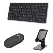Teclado E Mouse Bluetooth + Suporte P/ Tablet Positivo Q10 