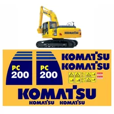 Adesivos Escavadeira Komatsu Pc 200 Pc200 + Etiquetas Mk
