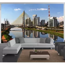 Papel De Parede 3d Paisagem Cidade De São Paulo 8,5m² Ncd13