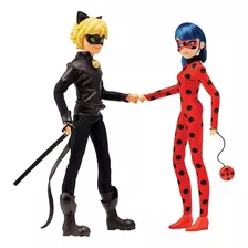 Muñeca Miraculous Figura X2 Lady Bug & Cat Noir M4e 28cm