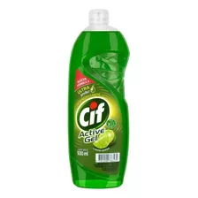 Detergente Concentrado Cif Active Gel Limon Verde 500 Ml