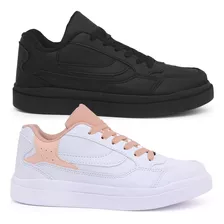 Kit Tenis Feminino Casual Confortável Estiloso Leve Promoção