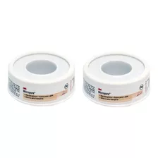 Kit 2 Fitas Micropore 3m Curativo 12,5mm X 10m - Bege