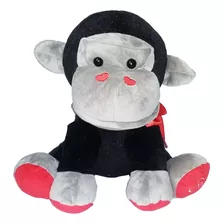 Peluche Mono Chimpance Corazones Lazo 34cm Animal Adventure