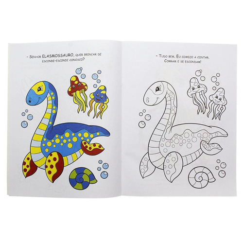 Livro 365 Desenhos Para Colorir Dinossauros Infantil Criança