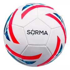 Pelota De Futbol N5 Pvc Resistente Calidad Pasto Piso Sorma Color Rojo-azul