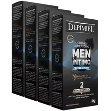 Kit Com 4 Cremes Depilatório Men Íntimo 95g - Depimiel