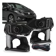 Kit Moldura Led Drl Daylight Honda Fit Exl 2018 2019 2020