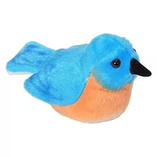 Pájaro Audubon Bluebird Del Este De Peluche Sonido Aut...