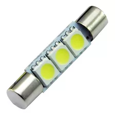 5 Lampadas Torpedo 3 Leds 5050 6000k 28mm Quebra Sol