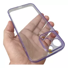 Nova Capa Acrílica Roxa Para iPhone 14 Promax Roxo Profundo 