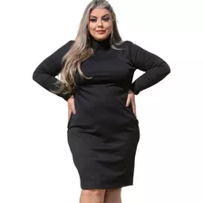 Vestido Manga Longa Inverno Frio Plus Size Moda Evangélica