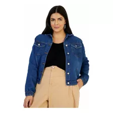 Jaqueta Jeans Feminina Cropped Plus Size Cambos 