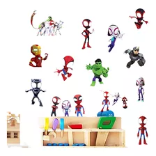 Pegatinas Superheroes Spiderman Iron Man Decorativo Niños