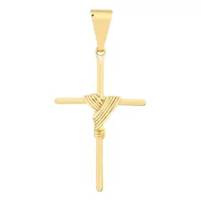 Pingente Crucifixo Palito G -4,3x2cm Banhado A Ouro 18k