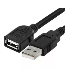 Cable Extensor Alargue Usb 2.0 Noga Prolongador 3mts M/h Color Negro