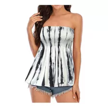 Camiseta Feminina Y Sem Alças Ab1583 Bandeau Tank Summer Cas