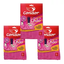 Pano Condor 50x70cm Multiuso Para Limpeza De Microfibra 3 Un