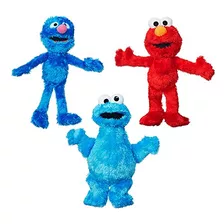 Sesame Street Paquete De Peluche Con Elmo, Cookie Monster Y
