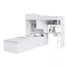 Dormitorio Cucheta Multifuncional - Cama + Escritorio + Baul