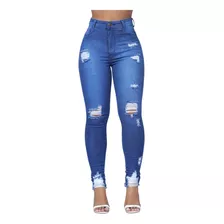 Calça Jeans Feminina Luxo Baratas Cintura Alta
